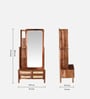 Larch Sheesham Wood Dressing Table In Rustic Teak Finish