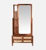 Larch Sheesham Wood Dressing Table In Rustic Teak Finish