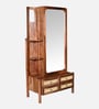 Larch Sheesham Wood Dressing Table In Rustic Teak Finish