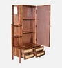 Larch Sheesham Wood Dressing Table In Rustic Teak Finish