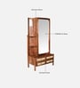 Larch Sheesham Wood Dressing Table In Rustic Teak Finish