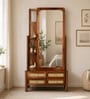 Larch Sheesham Wood Dressing Table In Rustic Teak Finish