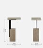 Larena Travertine Marble Top End Table In Beach Colour