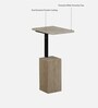 Larena Travertine Marble Top End Table In Beach Colour