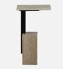 Larena Travertine Marble Top End Table In Beach Colour