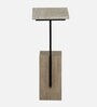 Larena Travertine Marble Top End Table In Beach Colour