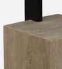 Larena Travertine Marble Top End Table In Beach Colour
