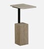 Larena Travertine Marble Top End Table In Beach Colour