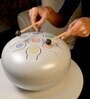 Grey Large 7 Chakra Harmony Tongue Drum (10 inches) for Chakra Healing, Sound Therapy, and Meditation