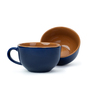 Large Ceramic Coffee Cup Set of 2 320ml Midnight Blue