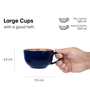 Large Ceramic Coffee Cup Set of 2 320ml Midnight Blue
