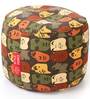 Abstract Fabric Pouffe in Multi Colour