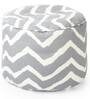 Striped Fabric Pouffe in Multi Colour