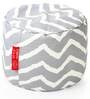 Striped Fabric Pouffe in Multi Colour