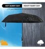 Large Foldable With LED Torch UV Protected Umbrella (Assorted Color)