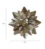 Large Gold Star Flower Gold Metal Wall Art