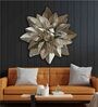 Large Gold Star Flower Gold Metal Wall Art