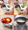Large Multifunction Rotating Vegetable Cutter with Drain Basket