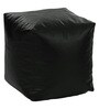 XL Square Pouffe Cover in Black Colour