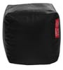 XL Square Pouffe Cover in Black Colour