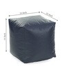 XL Size Square Bean Bag Pouffe Cover in Grey Colour