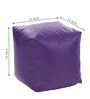 XXXL Size Square Bean Bag Pouffe with Beans in Purple Colour