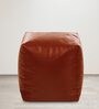 XL Size Square Bean Bag Pouffe with Beans in Tan Colour