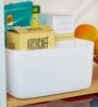 White Plastic (Set of 2) Storage Basket