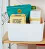 White Plastic (Set of 2) Storage Basket