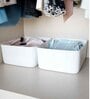 White Plastic (Set of 2) Storage Basket