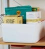 White Plastic (Set of 2) Storage Basket