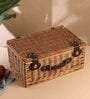 Large Wicker Picnic Basket For Camping | Outdoors | Wicker Basket With Handle For Outdoors