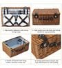 Large Wicker Picnic Basket For Camping | Outdoors | Wicker Basket With Handle For Outdoors