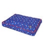 Woof Flat- Large Blue & White Fabric Pet Bed