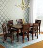 Larissa 6 Seater Dining Set in Cappuccino Finish