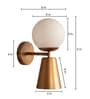 Lark Lzzy Gold Wall Light