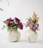 Larley White Iron (Pack of 2) Vases