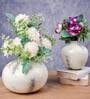 Larley White Iron (Pack of 2) Vases
