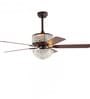 Laro Smart Fan Brown Metal + Crystal , Google & Alexa Remote & App Control