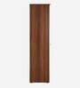 Larry 3 Door Wardrobe In High Gloss White And Walnut Finish With Drawer