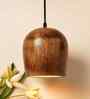 Larry Black Wood Hanging Light