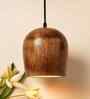 Larry Black Wood Hanging Light