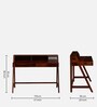Larvik Sheesham Wood Writing Table with Switch Board in Honey Oak Finish