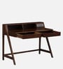Larvik Sheesham Wood Writing Table with Switch Board in Provincial Teak Finish