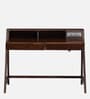 Larvik Sheesham Wood Writing Table with Switch Board in Provincial Teak Finish