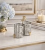 Silver Laser Cutlery Holder Set Of 2
