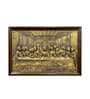 Last Supper Relief Wall Mural In Golden