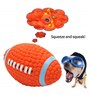 Latex Material Squeaky Dog Toy in  Orange Colour