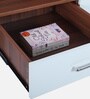 Latina Hutch Desk in Walnut & White Finish