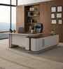 Latina Italian Executive Desk In White Finish